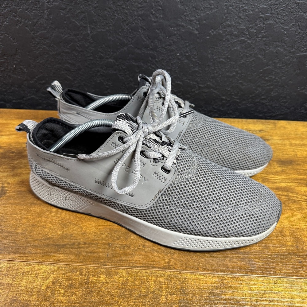 Sperry 7 SEAS 3-Eye Grey Mesh Boat Shoe Sneaker Mens 11.5